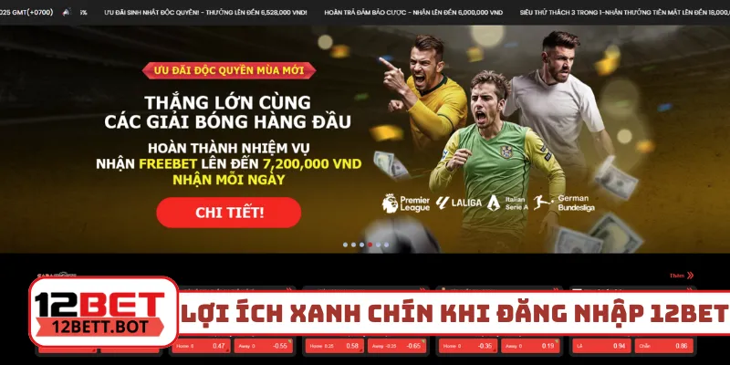 Lợi ích xanh chín khi thực hiện đăng nhập 12Bet